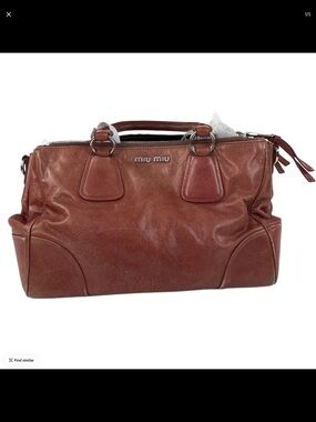 Miu Miu coral pink leather handbag with silver hardware